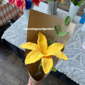 Bright yellow lily bouquet