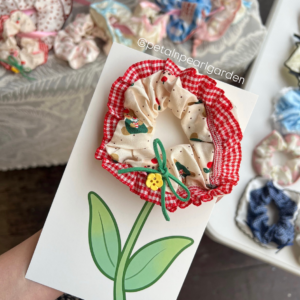 Scrunchie flower card