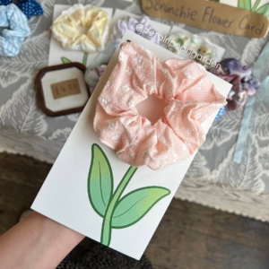 Scrunchie flower card